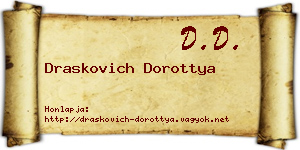 Draskovich Dorottya névjegykártya